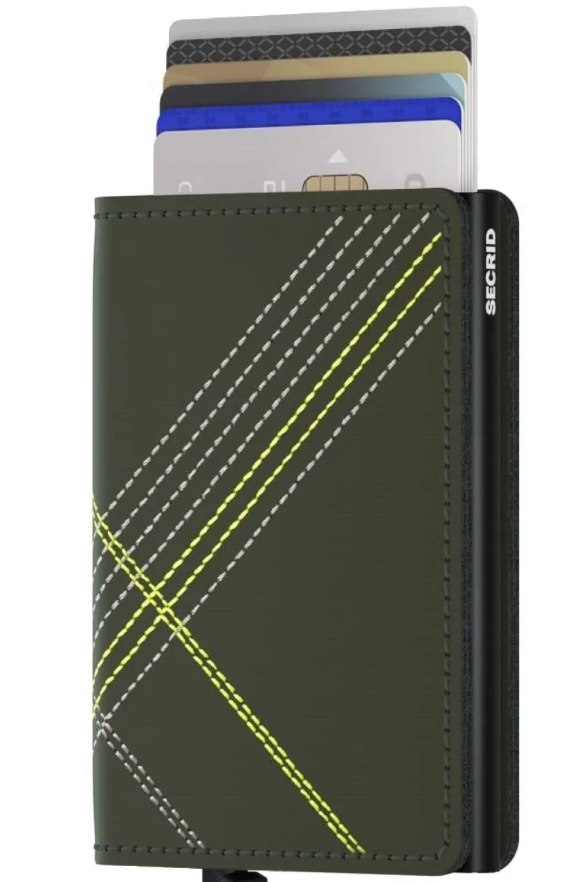 Secrid Slim Wallet - Stich Linea Lime