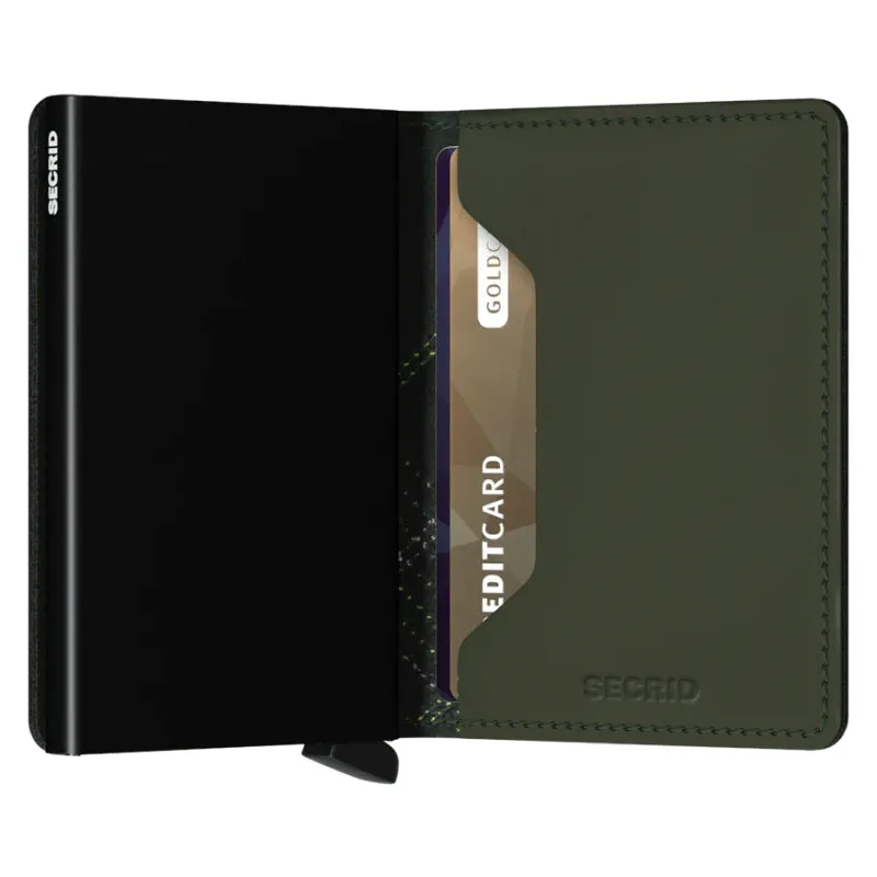 Secrid Slim Wallet - Stich Linea Lime