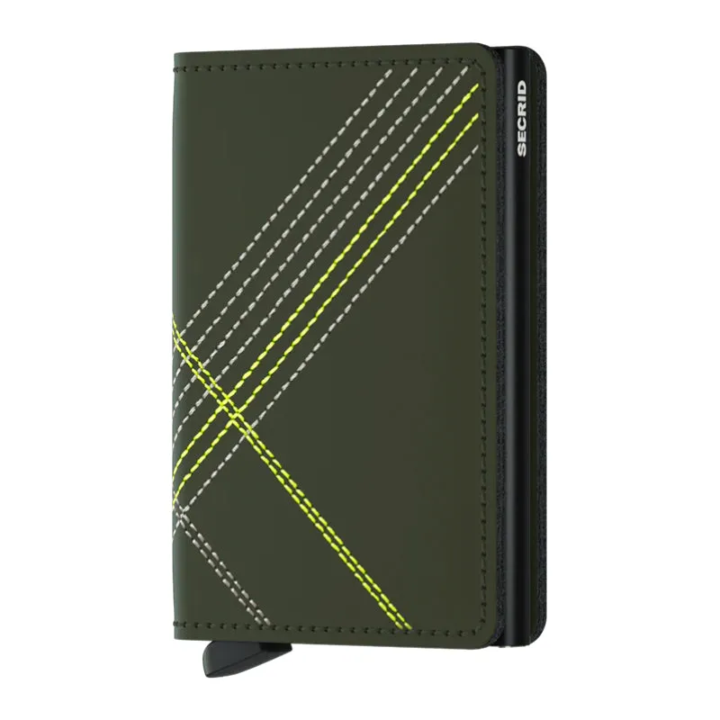 Secrid Slim Wallet - Stich Linea Lime