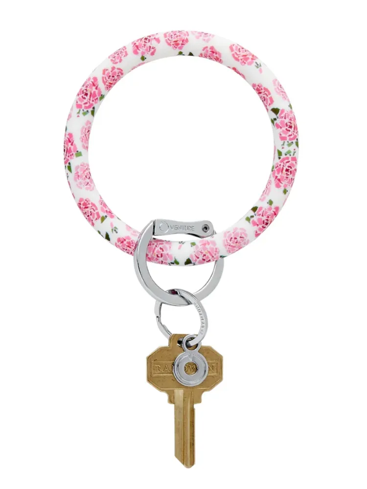 Silicone Big O® Key Ring - 50 States Pink