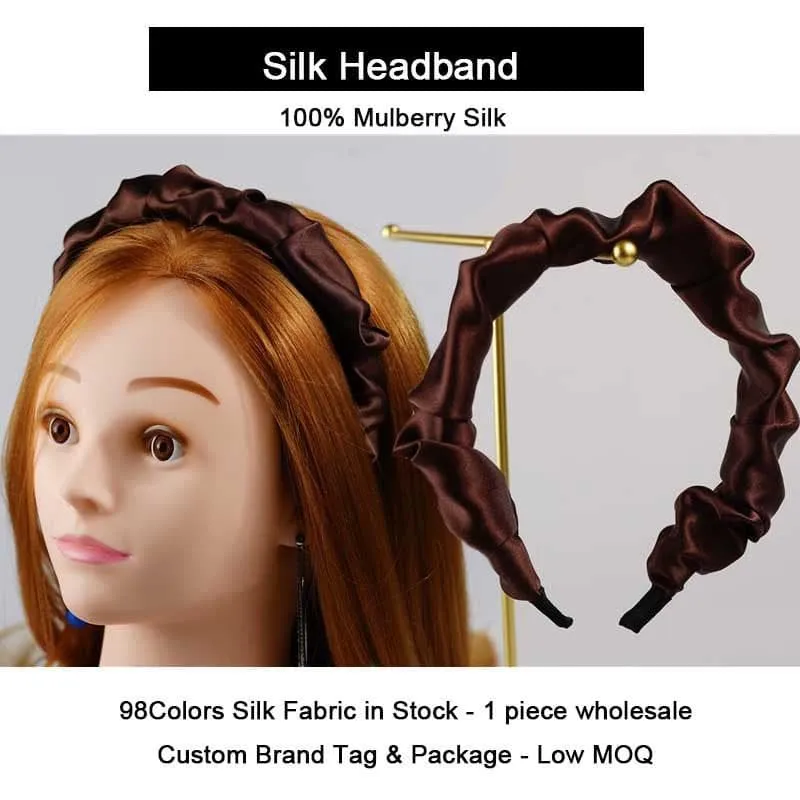 Silk Headband - 2cm - fluffy - custom and wholesale