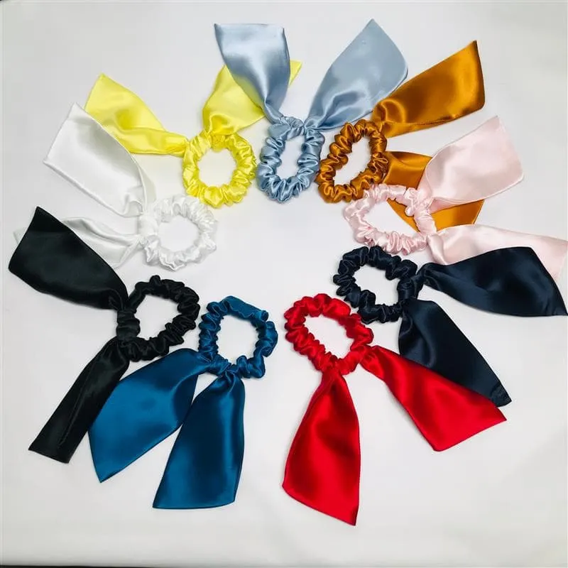 Silk Scrunchies Big Bow - custom and wholesale