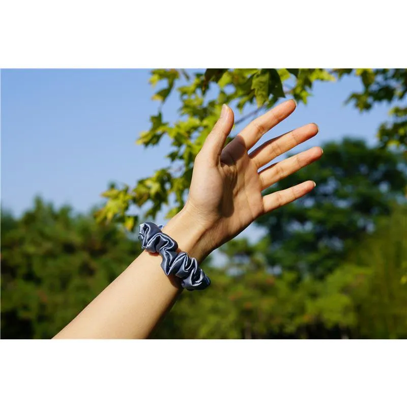 Silk Scrunchies Classic Dusty blue