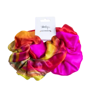 Silk Scrunchies Set of 2