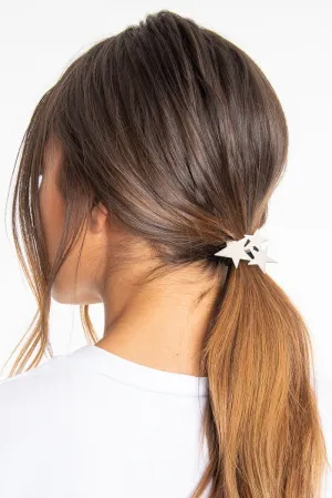 Silver 3 Metallic Star Hair Bobble - Aalia