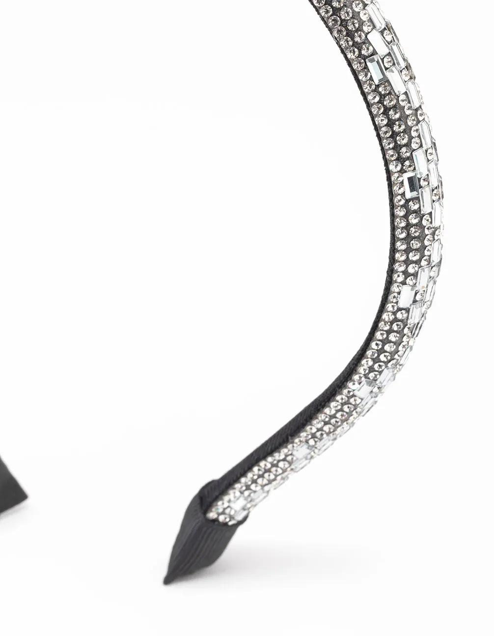 Silver Rectangle Diamante Headband