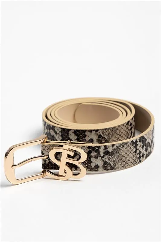 Sissyboy Ladies Snake Print Belt