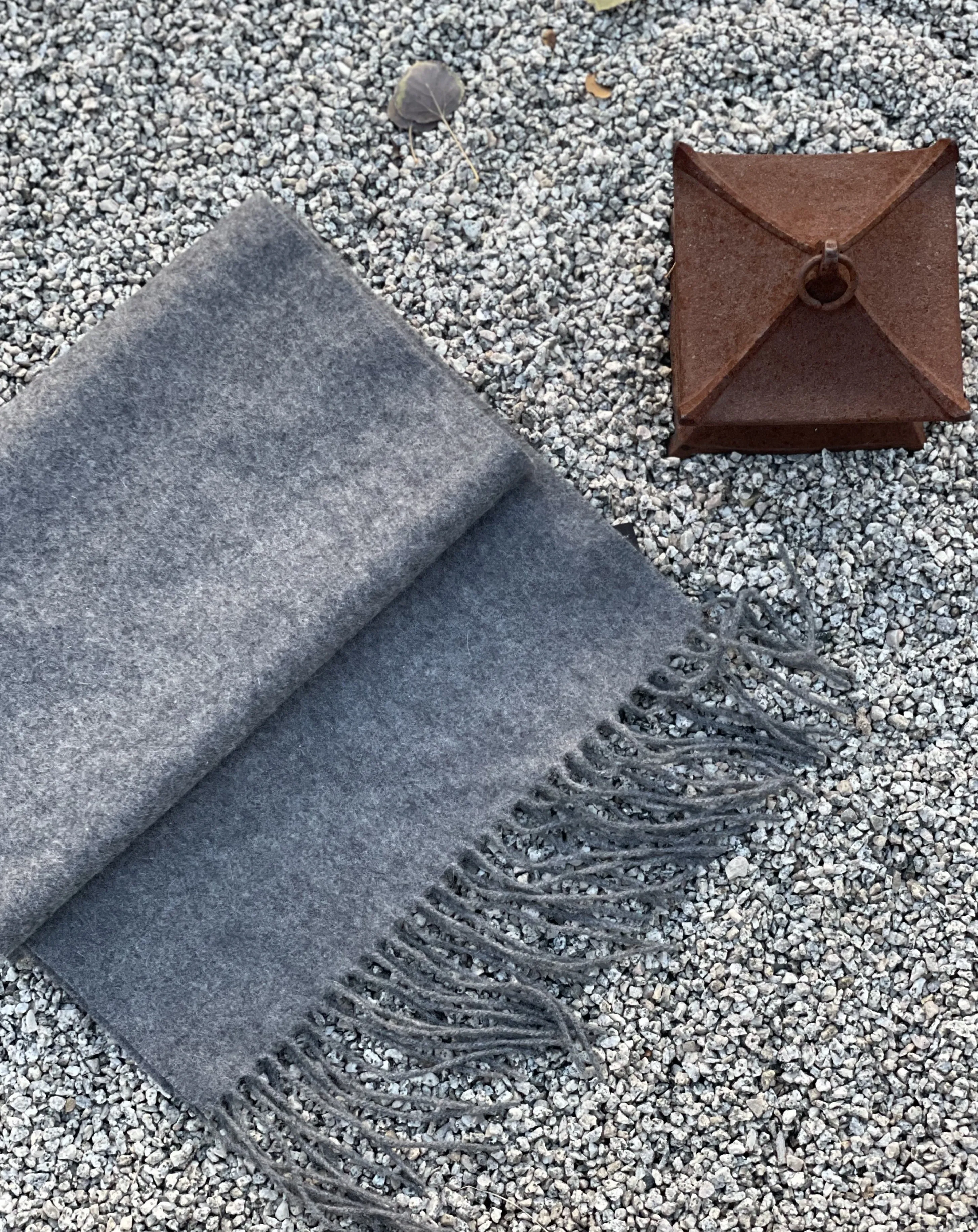 Soft and Cozy Grey Cashmere Scarf
