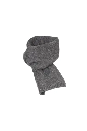 Speckled Knit Scarf Dark Grey in Wool
