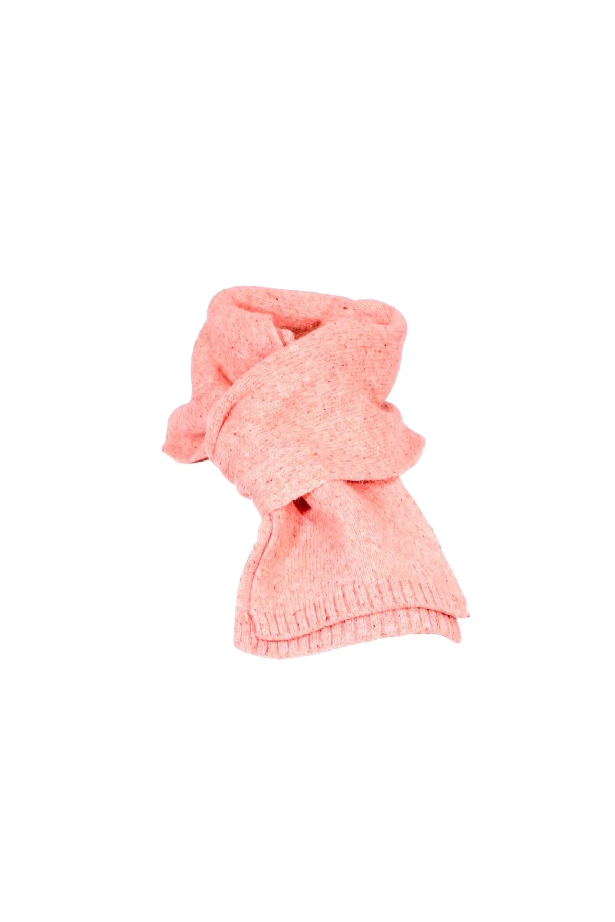 Speckled Knit Scarf Pink in Wool