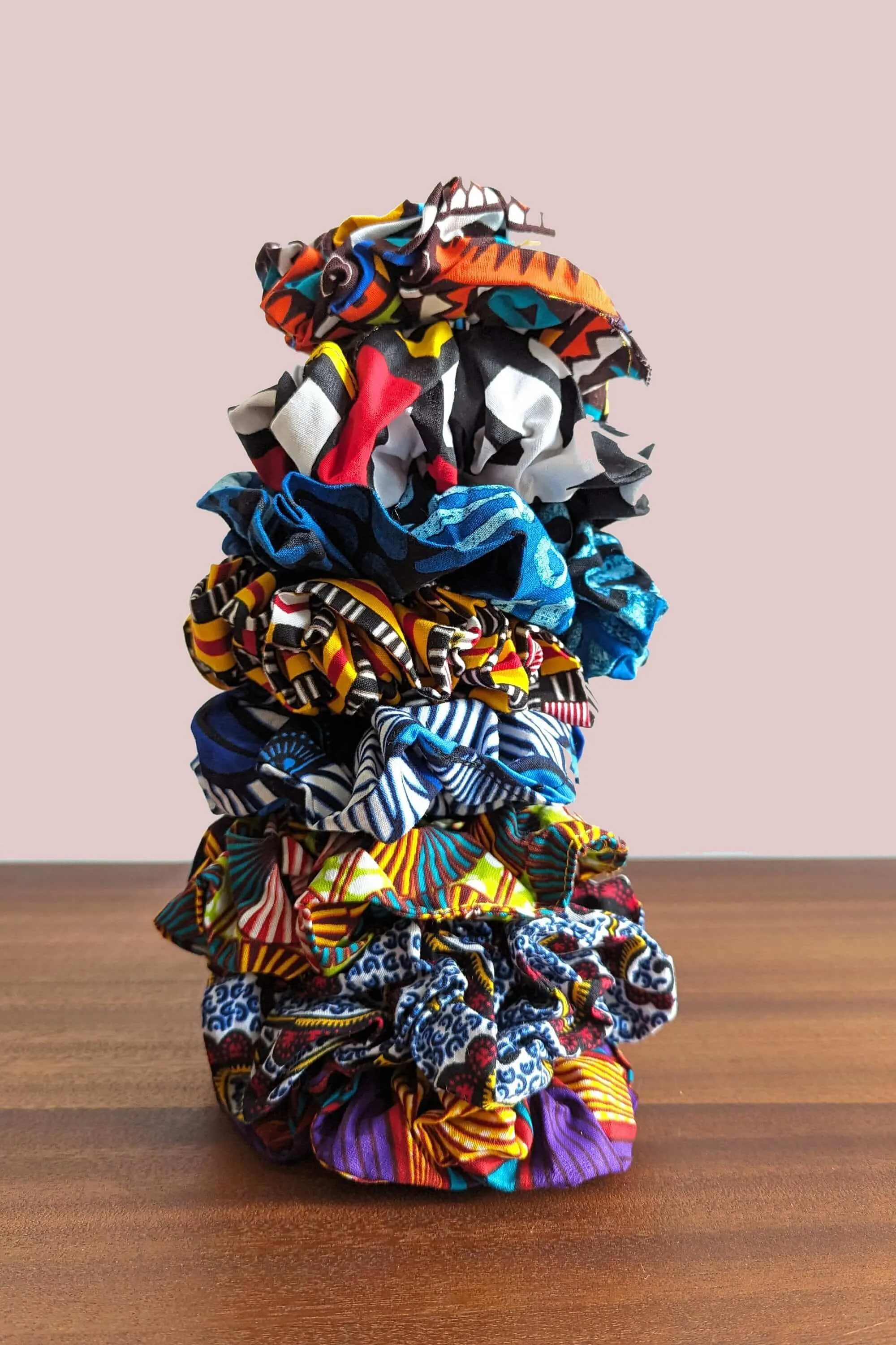 Squiggle African Print Hair Scrunchie