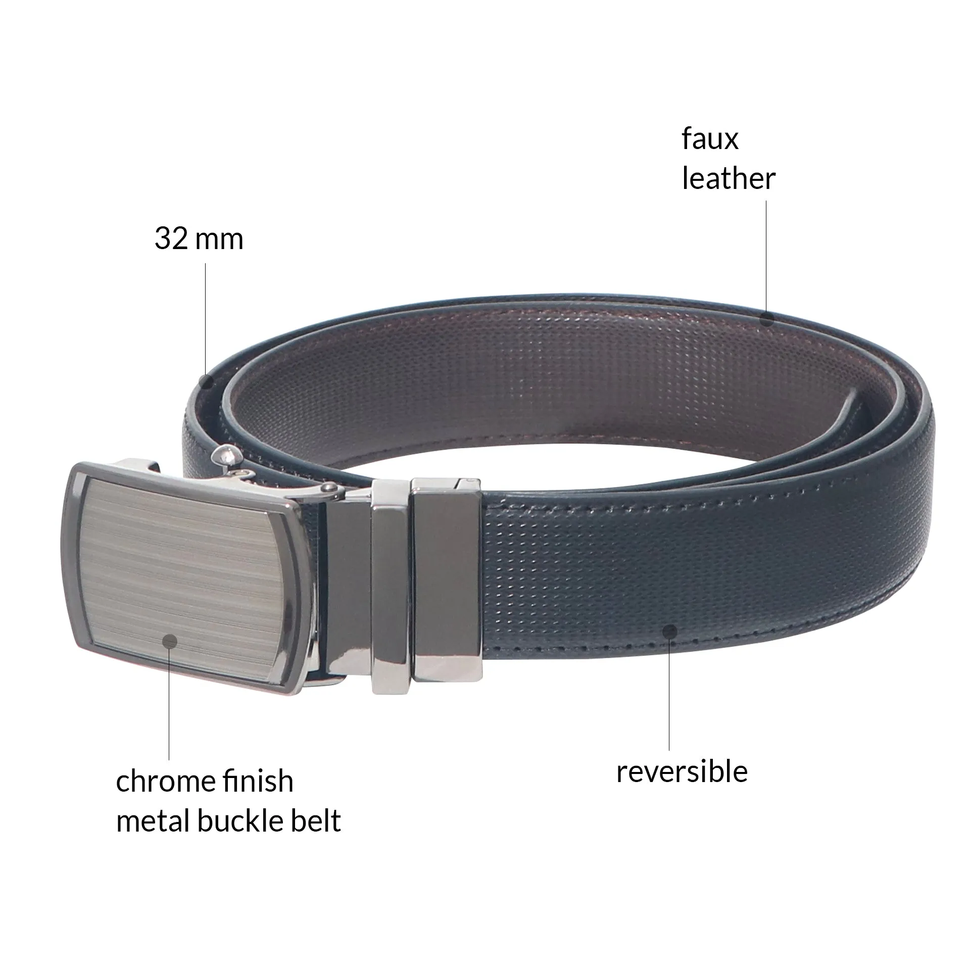 Stylish Essential Reversible Leather Belt