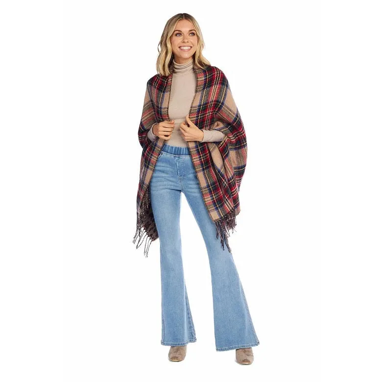 Tartan Leopard Reversible Scarf Wrap