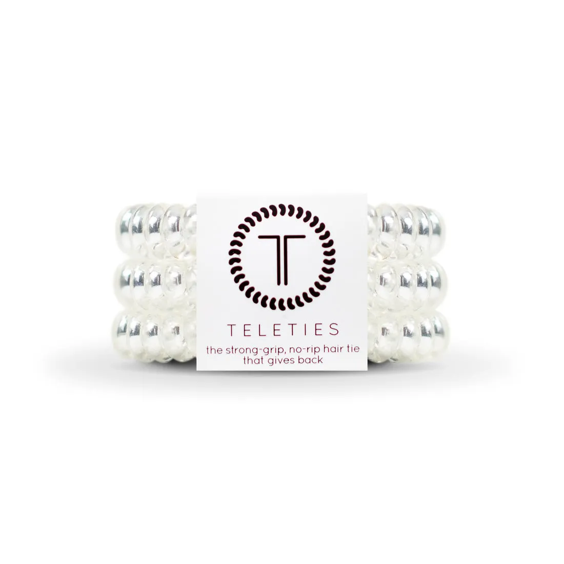 Teleties Crystal Clear Large Hair Ties Clear