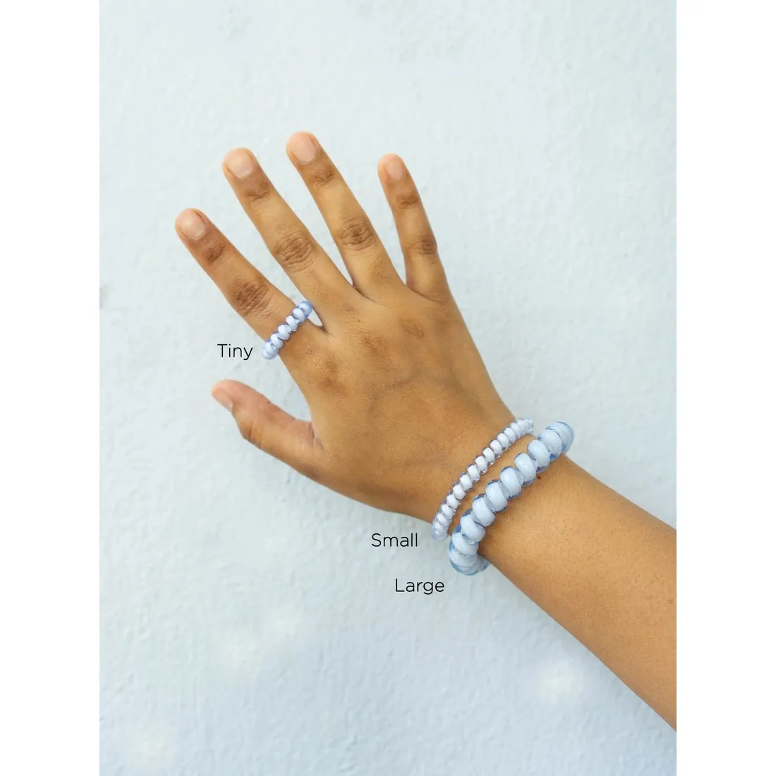 Teleties Crystal Clear Large Hair Ties Clear