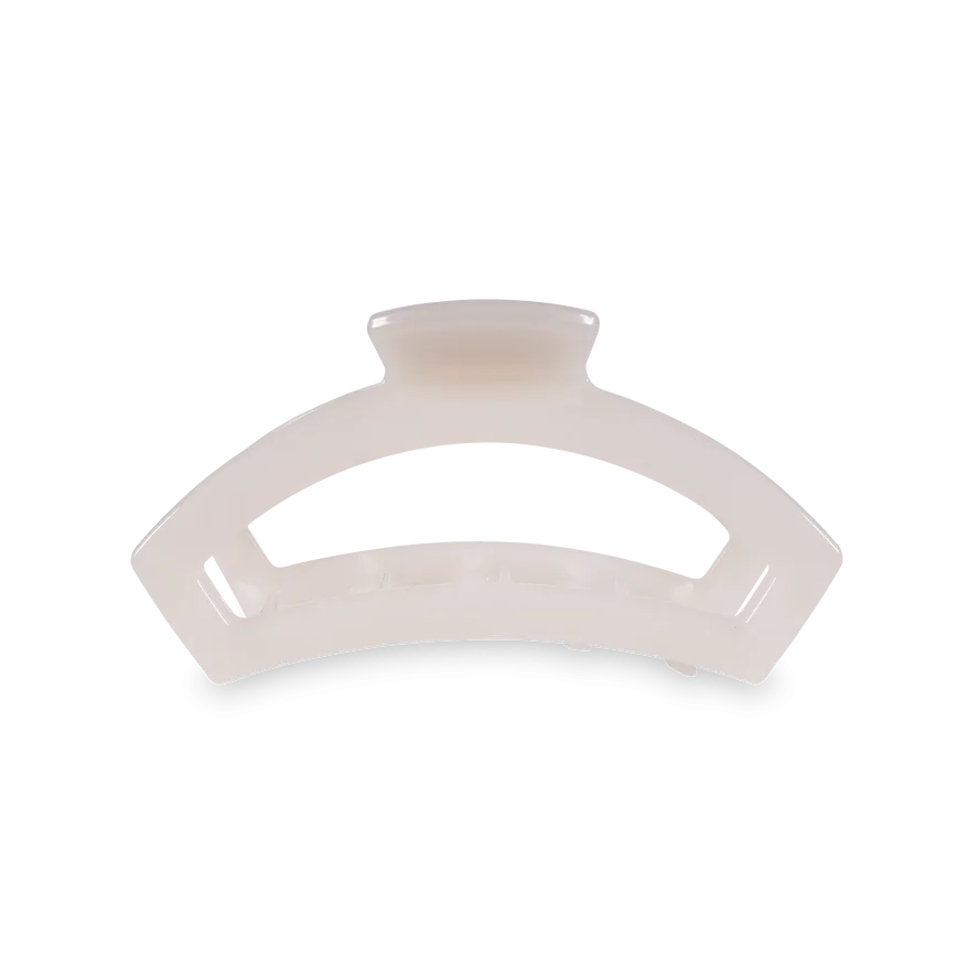 Teleties Open Coconut White Medium Hair Clip White