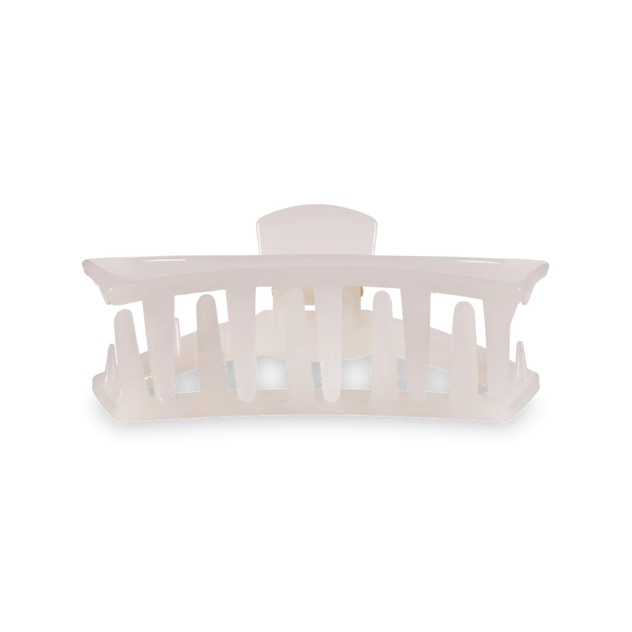 Teleties Open Coconut White Medium Hair Clip White