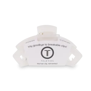 Teleties Open Coconut White Medium Hair Clip White