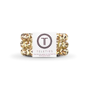 TELETIES - Spiral Hair Coils | Small | Leopard Hair Ties