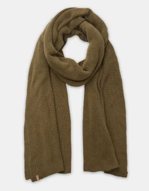 Tentree Cotton Ribbed Scarf - Uniform Green
