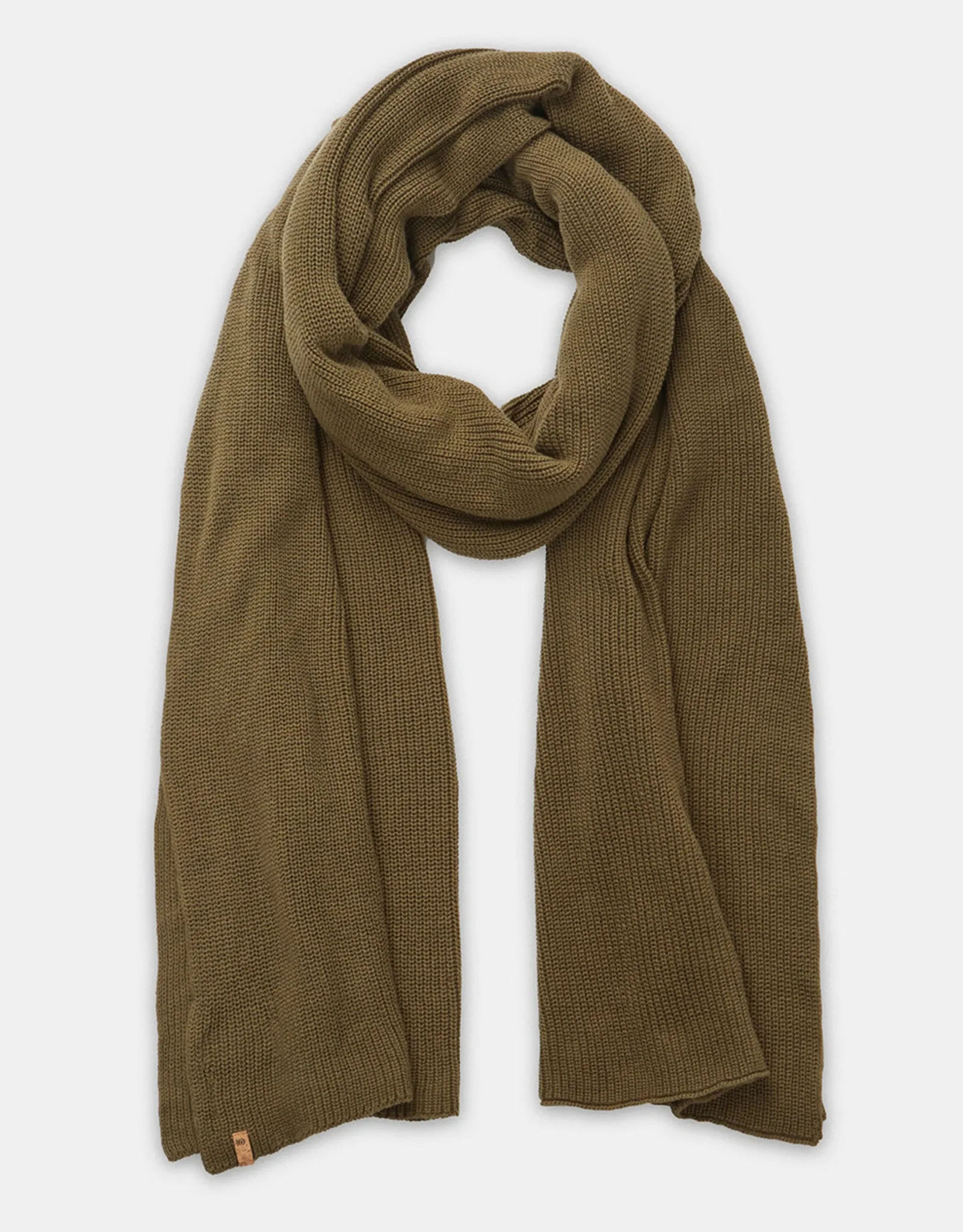Tentree Cotton Ribbed Scarf - Uniform Green
