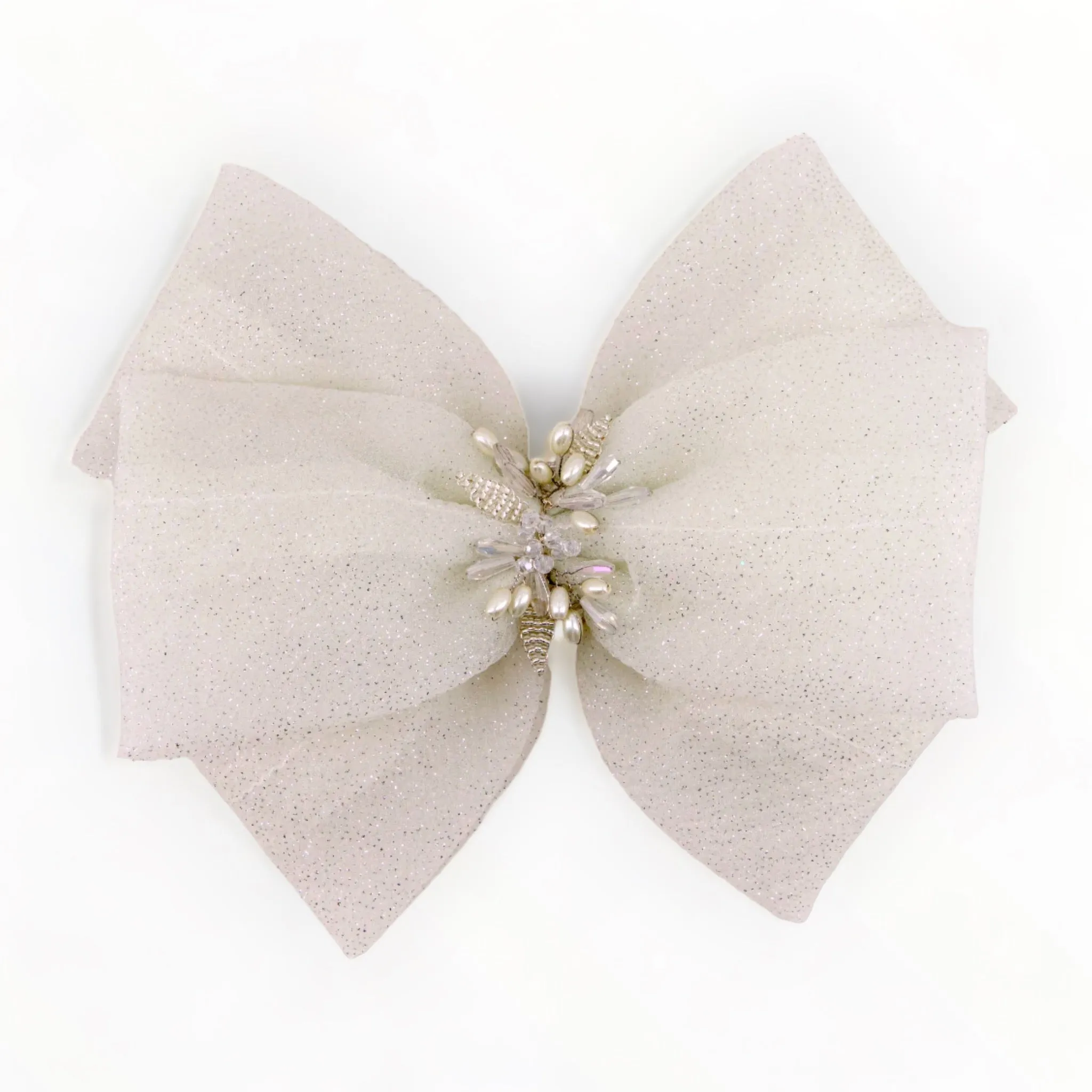 The Galena Silver Girls Bow Hair Clip