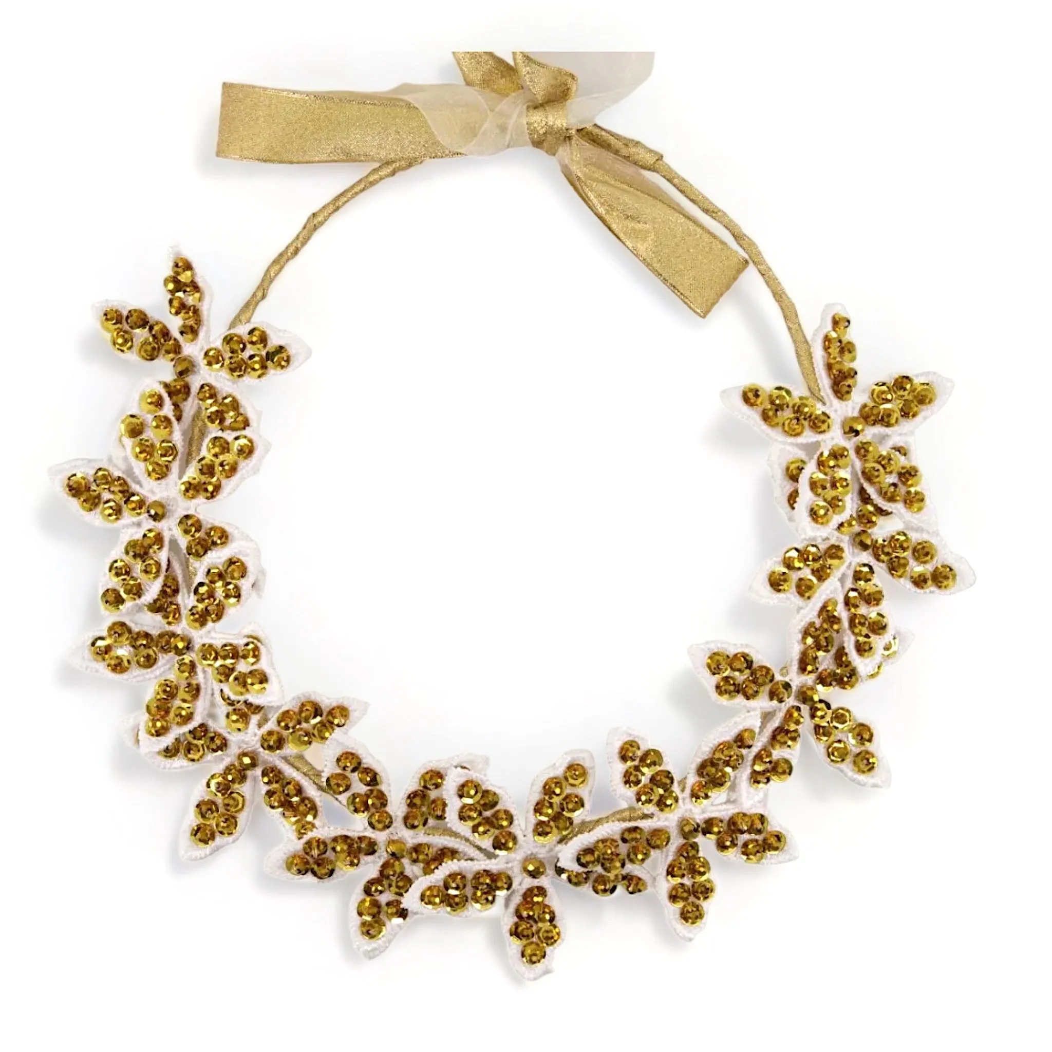 The Raziel Goddess Sequin Halo Designer Hair Garland