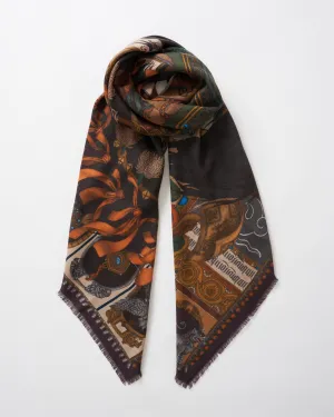 the wind horse wool/silk square scarf