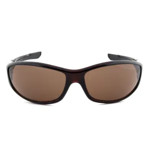 Timberland TB7093 50E Sport Wrap Sunglasses | Dark Brown Frame | Brown Lens