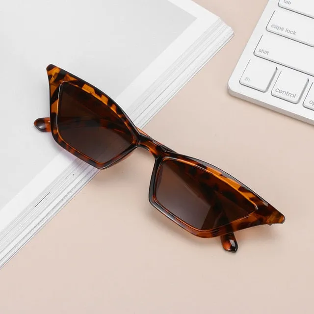 Top quality Women Small Frame Vintage Cat Eye Sunglasses UV400 Sun Shades Glasses Street Eyewear Trending Sunglasses Wholesale