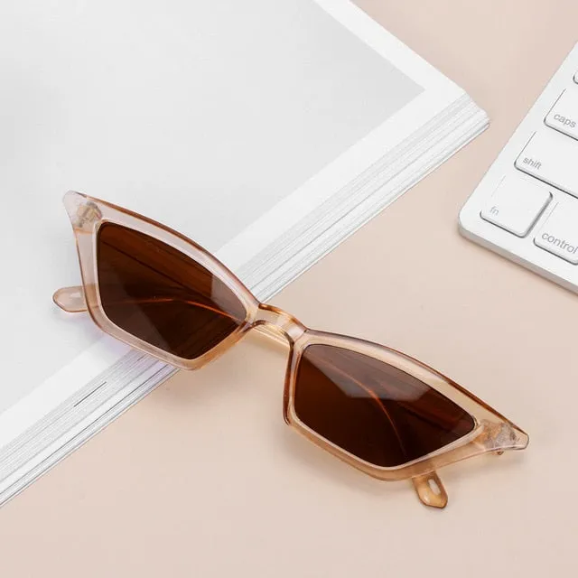 Top quality Women Small Frame Vintage Cat Eye Sunglasses UV400 Sun Shades Glasses Street Eyewear Trending Sunglasses Wholesale