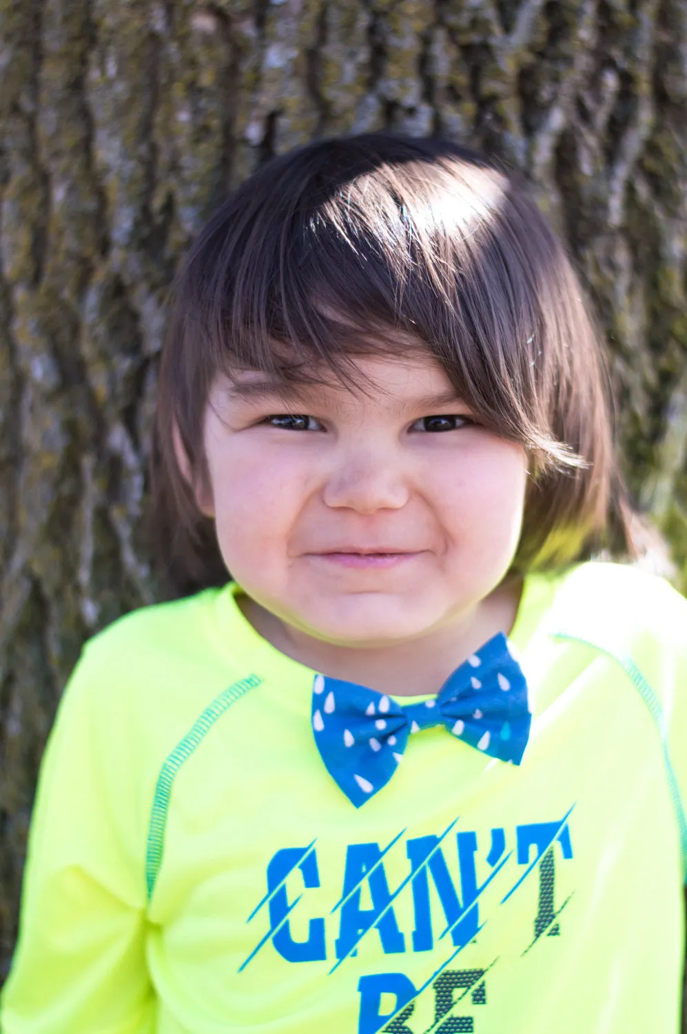 Turquoise knit vintage bow tie - HOPE