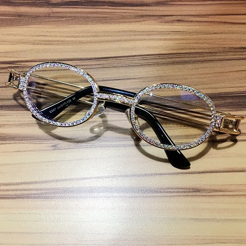 UV & Blu Ray Shield Rhinestone Eyewear - "$PARKLING DAY$"