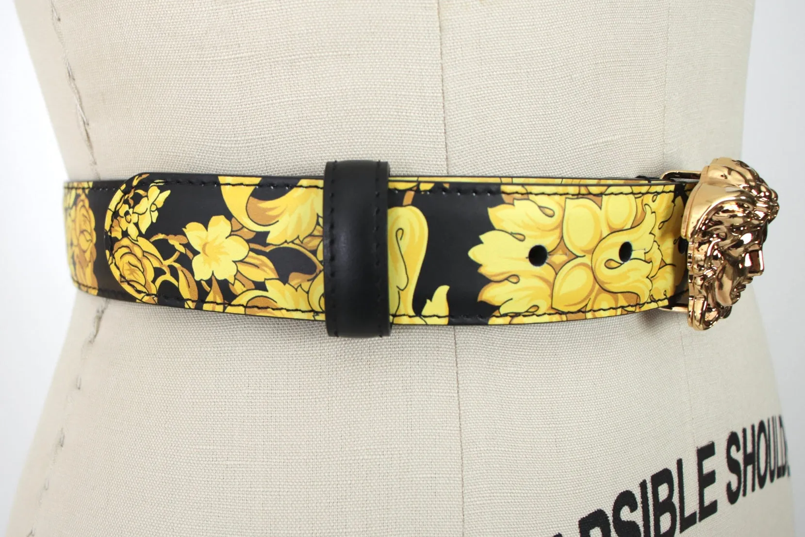 Versace Leather Baroque Belt