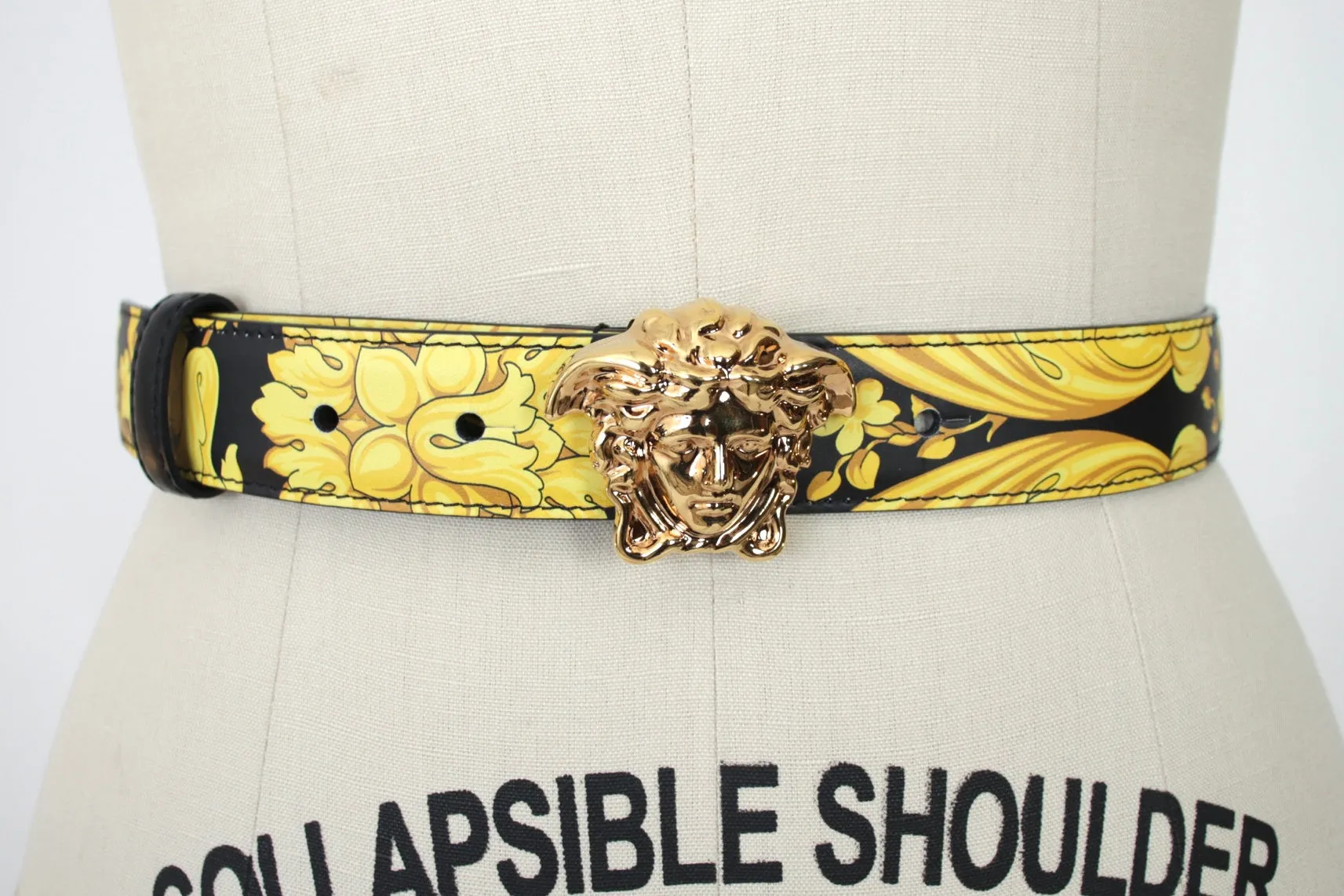 Versace Leather Baroque Belt