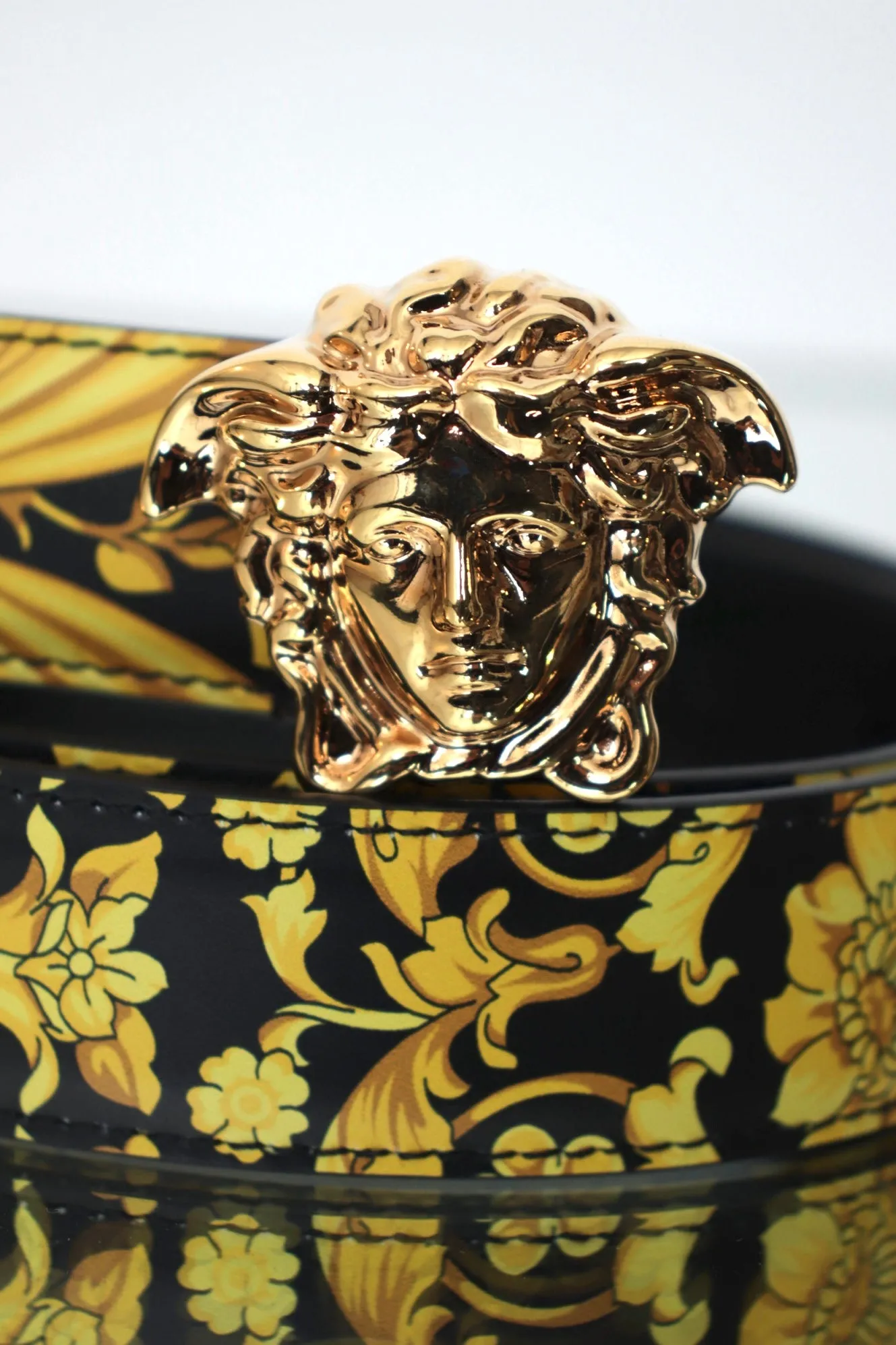 Versace Leather Baroque Belt