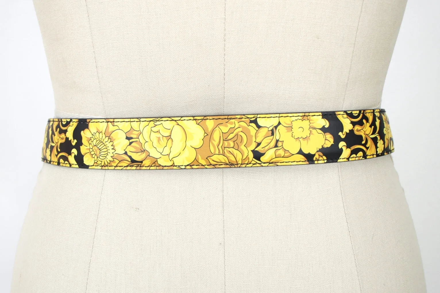 Versace Leather Baroque Belt