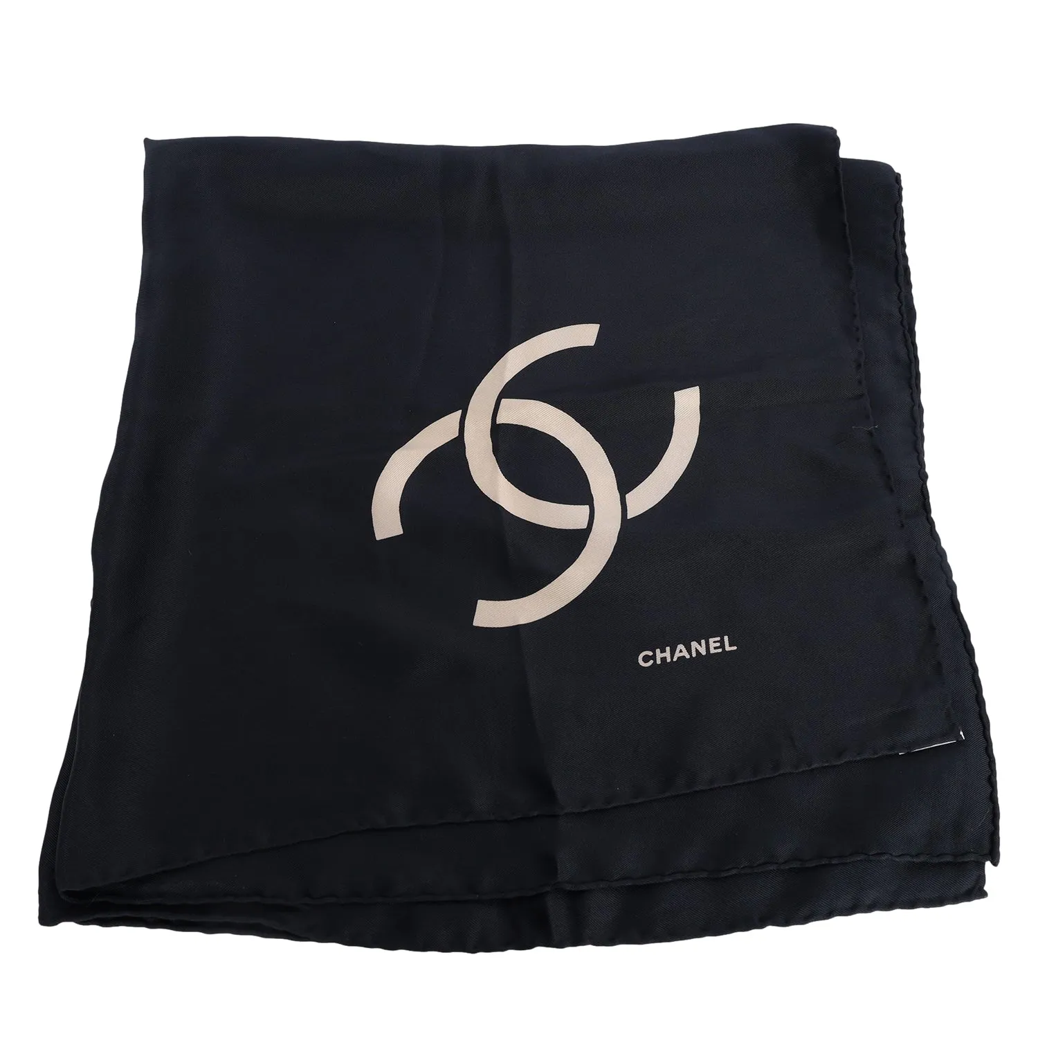 Vintage Chanel CC Logo Silk Scarf