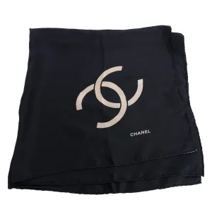Vintage Chanel CC Logo Silk Scarf