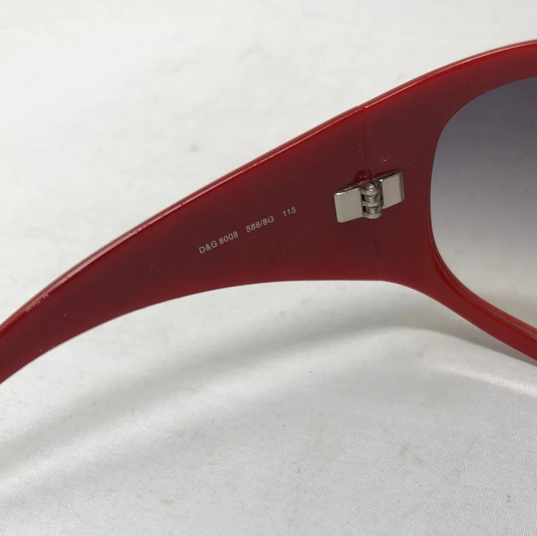 VINTAGE: D&G red plastic 8008 racer sunnies