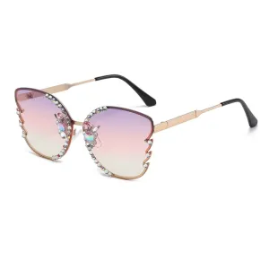 Vintage Gradient Fashion Eyewear Butterfly Sunglasses