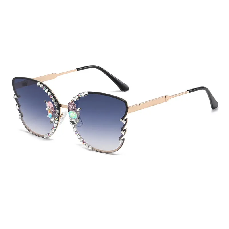 Vintage Gradient Fashion Eyewear Butterfly Sunglasses