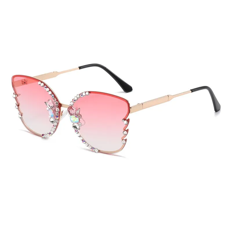 Vintage Gradient Fashion Eyewear Butterfly Sunglasses