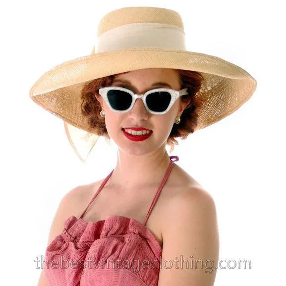Vintage One Piece Swim Suit Bathing Suit Rose 1940s 34 Bust