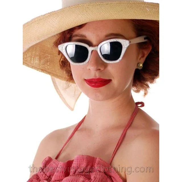 Vintage One Piece Swim Suit Bathing Suit Rose 1940s 34 Bust