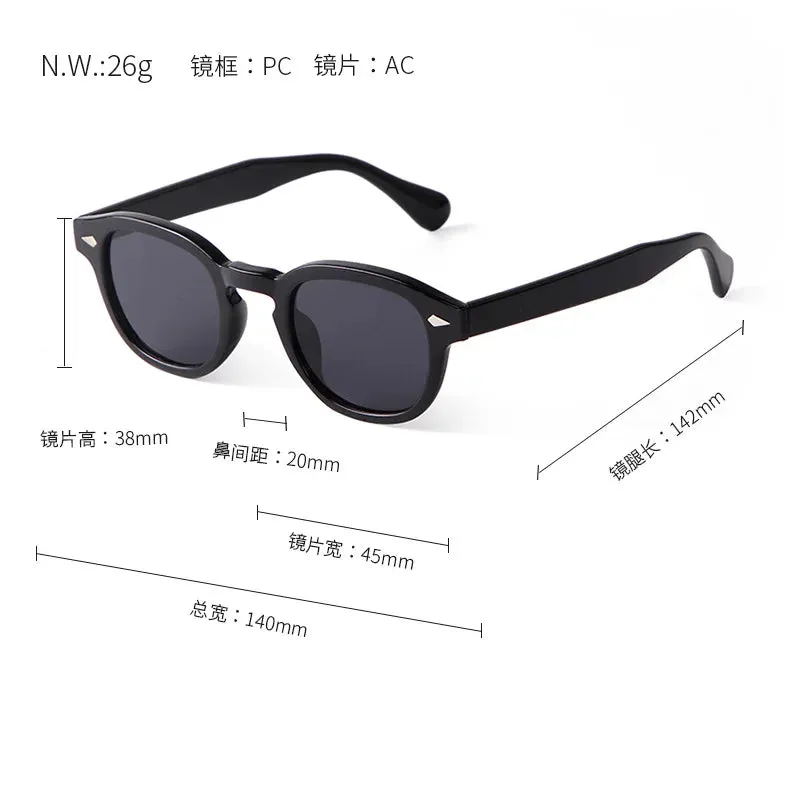 Vintage Shell Round Sunglasses  Men