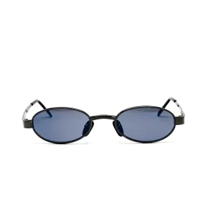 Vintage Small Size 1998 Narrow Oval Sunglasses - Black