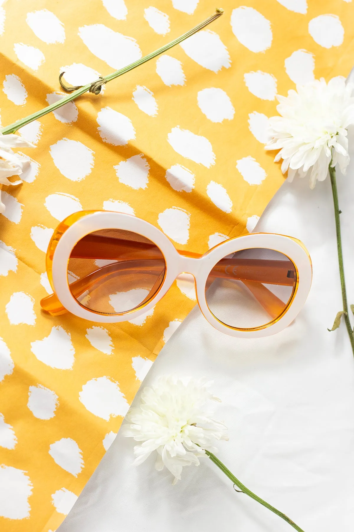 Weighted Oversize Chunky Circle Sunglasses