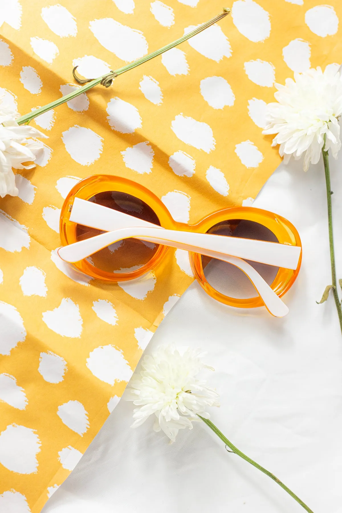 Weighted Oversize Chunky Circle Sunglasses