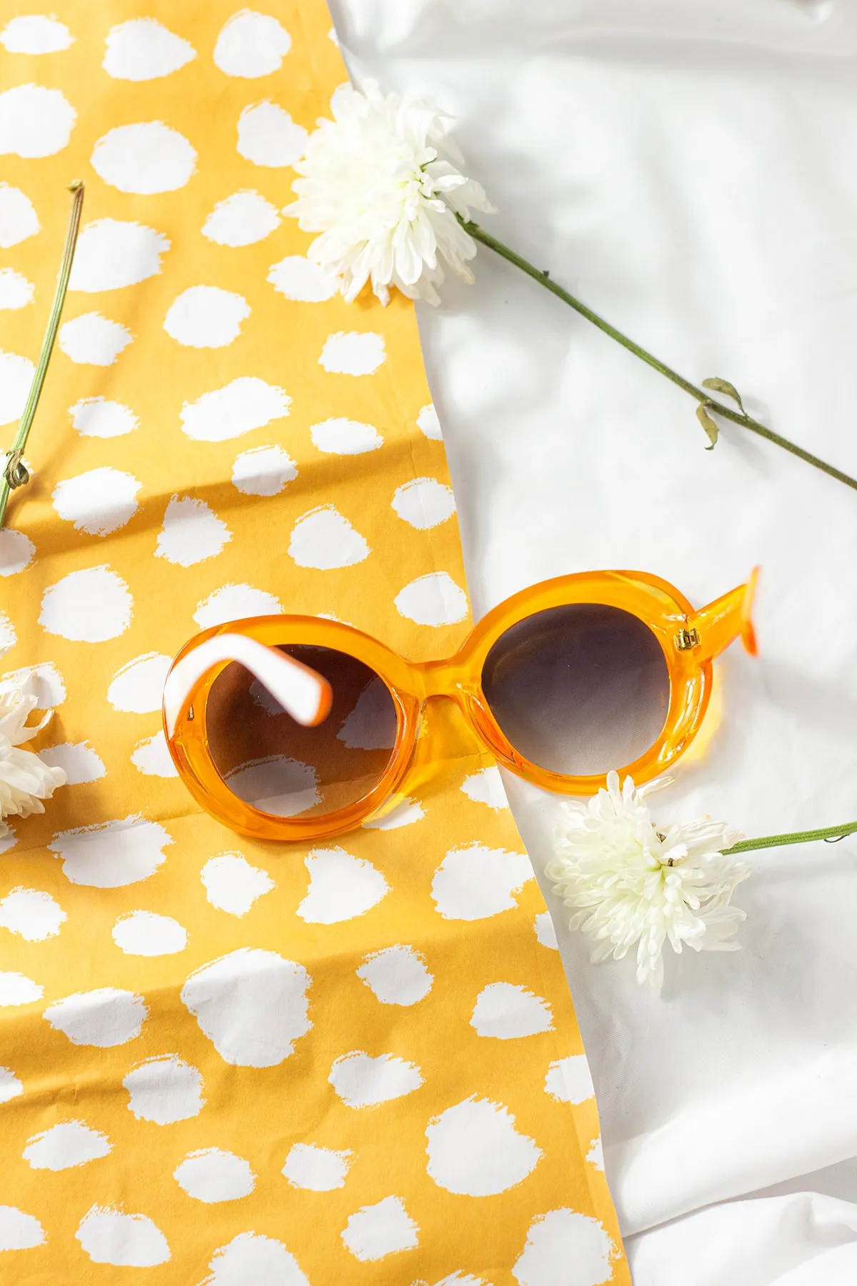 Weighted Oversize Chunky Circle Sunglasses